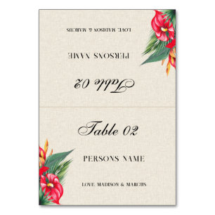 Bouquet de fleurs tropicales fantaisie Carte de ta