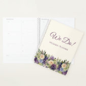 Bouquet de fleurs violettes aquarelle- Mariage-pla (Devant avec enveloppe)