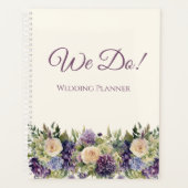 Bouquet de fleurs violettes aquarelle- Mariage-pla (Devant)