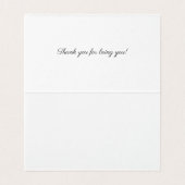 Bouquet de Fluers et Noir Carte pour notes (Inside Unfolded)