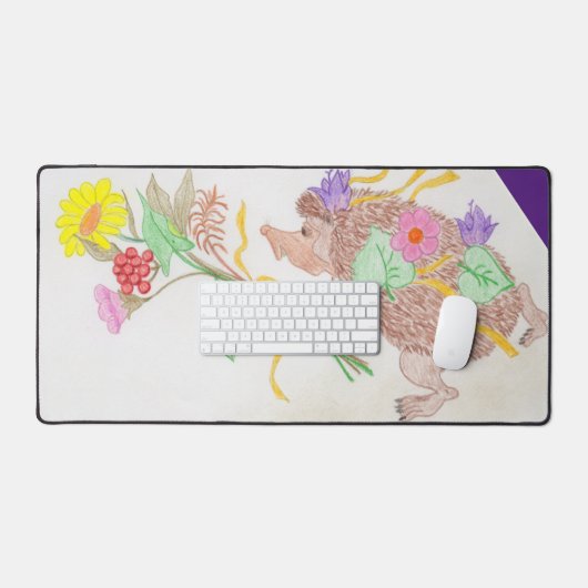 Bouquet de hérisson et de fleurs (Clavier et souris)