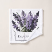 Bouquet de lavande aquarelle personnalisé (Gant de toilette)