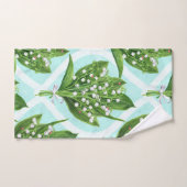 Bouquet de lis de la vallée fleurs sur le bleu (Serviette à main)