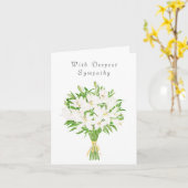bouquet de lys blanc Penser à votre carte de sympa (Fleur jaune)