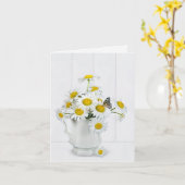 Bouquet de marguerite avec carte à billet blanc pa (Fleur jaune)