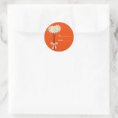 Bouquet de marguerite blanche sur Sticker rond ora (Sac)