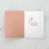 bouquet de marguerite d'anniversaire sur la carte  (Intérieur)