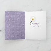 bouquet de marguerite d'anniversaire sur la carte (Intérieur)