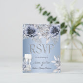 Bouquet de mariage bleu argent floral RSVP Champag (Debout devant)