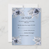 Bouquet de mariage bleu argent floral RSVP Champag (Dos)