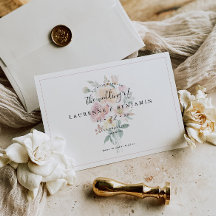 Bouquet de Mariage Carte de Save The Date - Fleurs