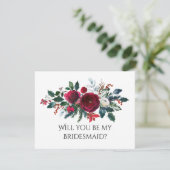 Bouquet De Noël Serez-Vous Ma Carte De Servante D' (Debout devant)