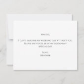 Bouquet De Noël Serez-Vous Ma Carte De Servante D' (Dos)