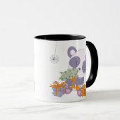 Bouquet de Panda d'Halloween mignonne aux yeux Mug (Devant droit)