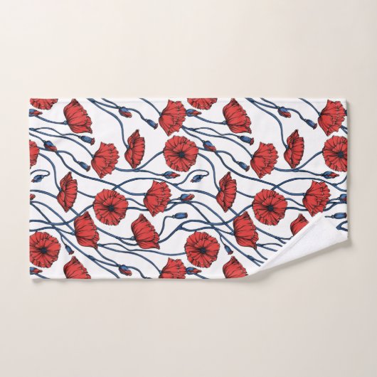 Bouquet de pavot (Serviette à main)