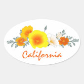 Bouquet de pavot avec sticker de texte californien (Devant)