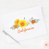Bouquet de pavot avec sticker de texte californien (Enveloppe)