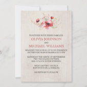 Bouquet de pavot Invitations de mariage (Devant)