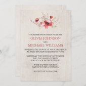 Bouquet de pavot Invitations de mariage (Devant / Derrière)