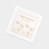 Bouquet de pavots fleur sauvage mariage à fleurs (Gauche)