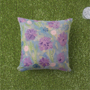 Bouquet de printemps Coussin d'accents extérieur 1