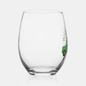 Bouquet de printemps de camion vert Verre sans pie (Droite)