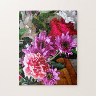 Bouquet de printemps de couleur éclat Puzzle