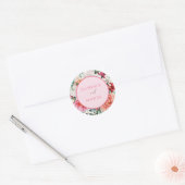 Bouquet de printemps en Sticker Mariage rose et iv (Enveloppe)