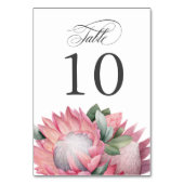 Bouquet de Protea rose Numéro de table (Dos)
