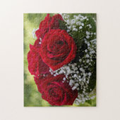 Bouquet de puzzle de roses rouges (Vertical)