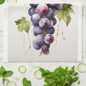 Bouquet de raisins vibrant serviette de thé (Plié)