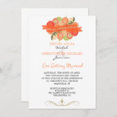 Bouquet de Ranunculus Faire-part de mariage (Devant / Derrière)