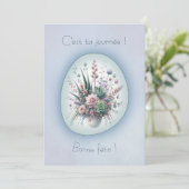 Bouquet de rêve, carte de voeux simple style Boho (Debout devant)
