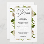 Bouquet de Rose blanche Mariage à fleurs menu (Devant / Derrière)