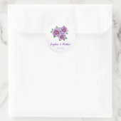 Bouquet de rose violet Aquarelle Stickers de maria (Sac)