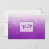 Bouquet de rose violette Elégante carte de mariage (Dos)