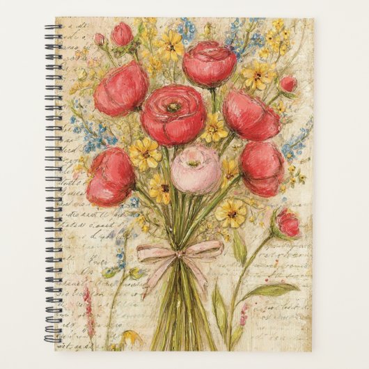 Bouquet de roses à l'aquarelle (Devant)