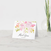 Bouquet de roses à l'aquarelle Merci