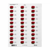 Bouquet de Roses Adresse de retour Étiquette (Feuille entière)