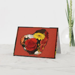 Bouquet de roses Guérissez Bien Modèle de cœur déc