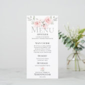 Bouquet de roses romantiques Menu Mariage (Debout devant)