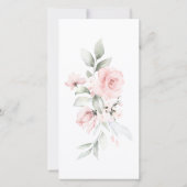 Bouquet de roses romantiques Menu Mariage (Dos)