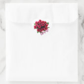 Bouquet de Roses rouges avec amour sur Sticker Coe (Sac)