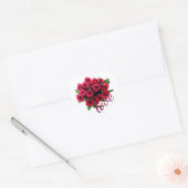 Bouquet de Roses rouges avec amour sur Sticker Coe (Enveloppe)