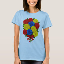 Bouquet de roses T-shirt pour femme