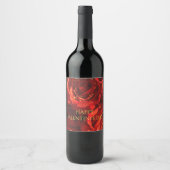 Bouquet de rouge bouteille de vin étiquette (Devant)