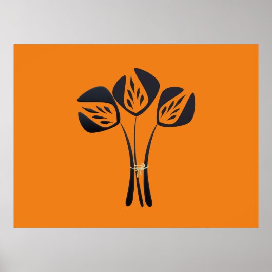 Bouquet de style Art déco personnalisable rouge (Devant)