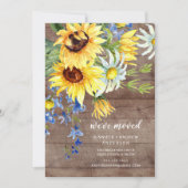 Bouquet de tournesol du pays Faire-part de déplace (Devant)