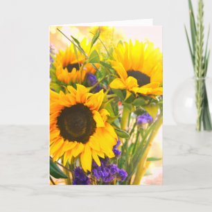 Bouquet de tournesol lumineux Merci