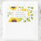 Bouquet de tournesol peint à la main étiquettes (Sac)